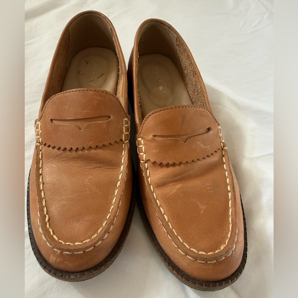Sperry Tan Leather Loafers